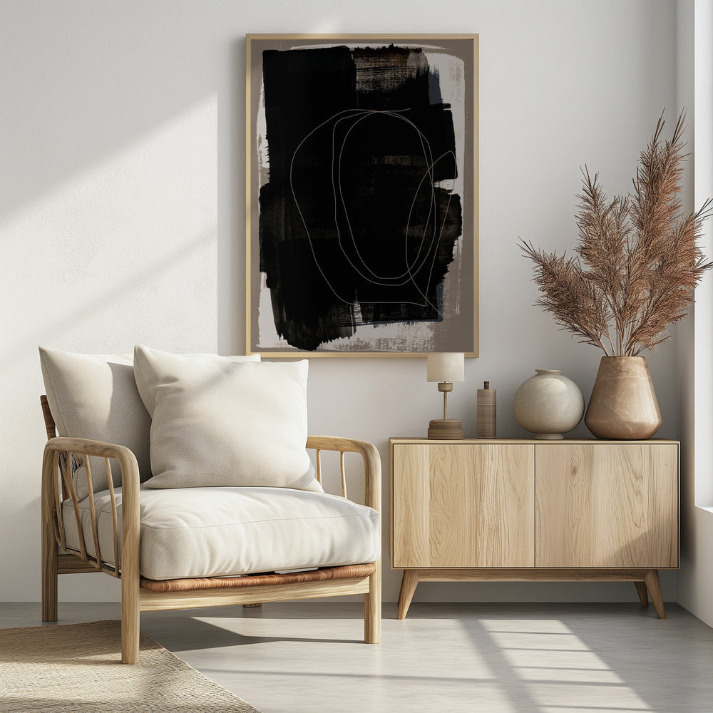 Abstracte penseelstreken 180Z | Poster