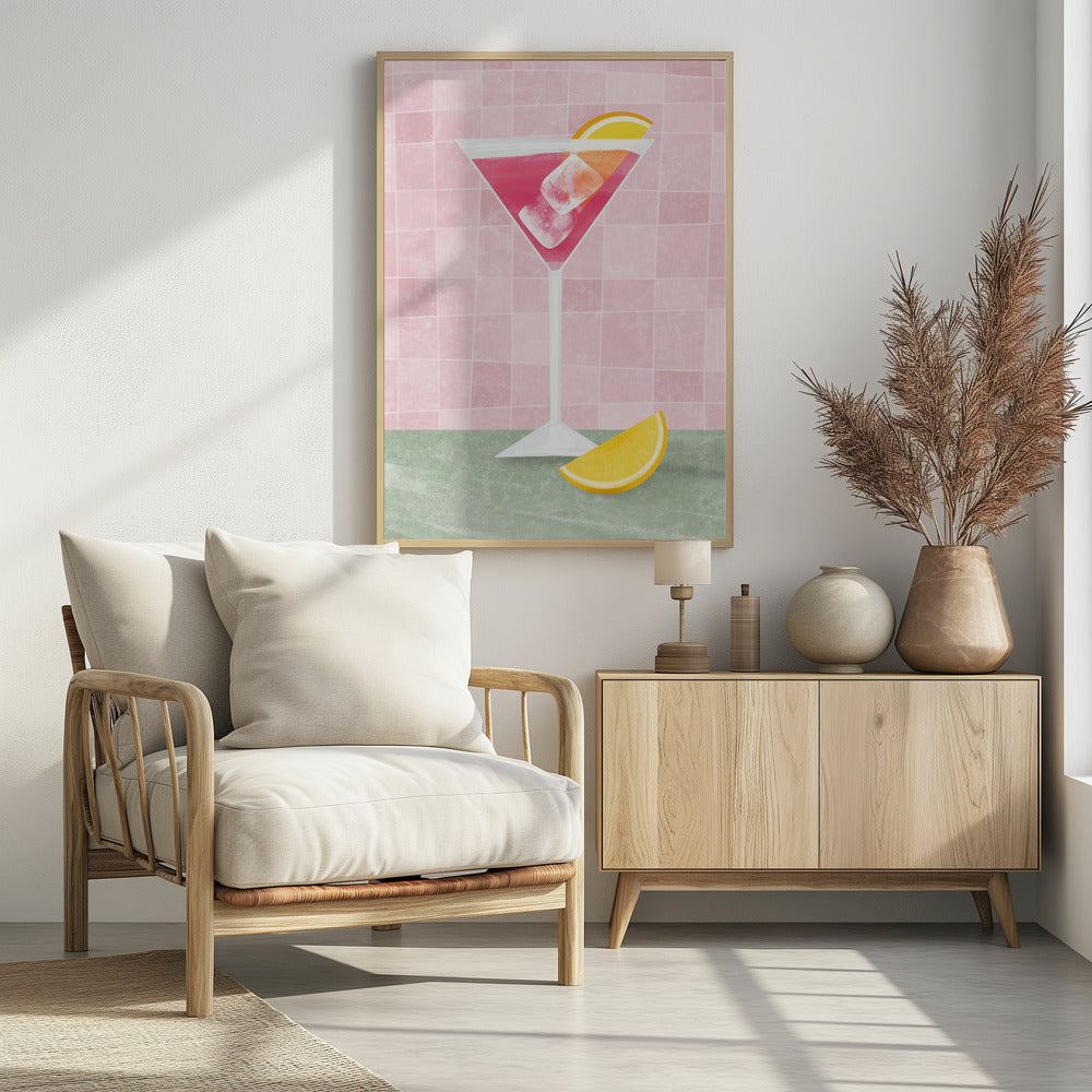 Roze cocktail | Poster