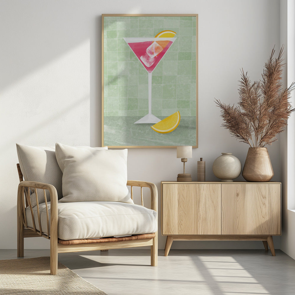 Roze cocktail | Poster