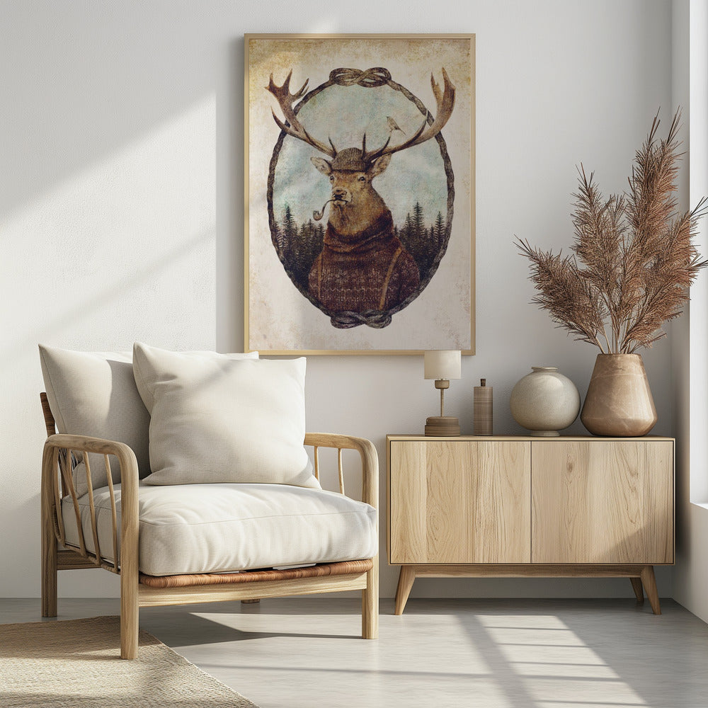 Hert gekleed in comfortabele kleding | Poster