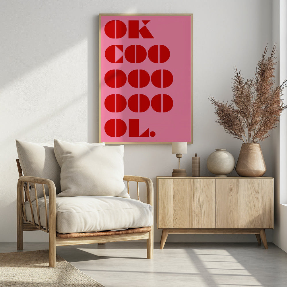 Gedurfde geometrische boodschap | Poster