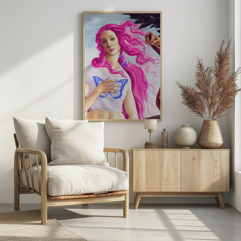 A Figure with Vibrant Pink Hair | Poster