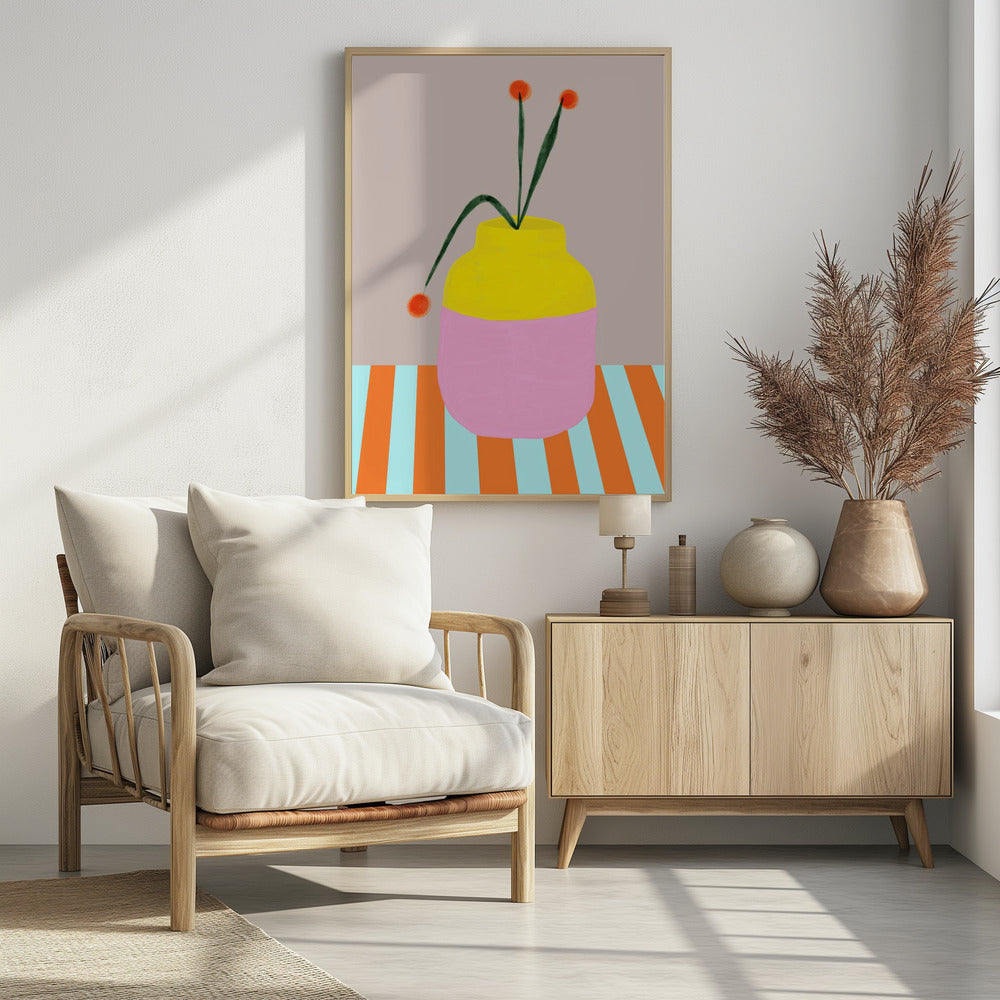 Gedurfde vaasbloemen | Poster