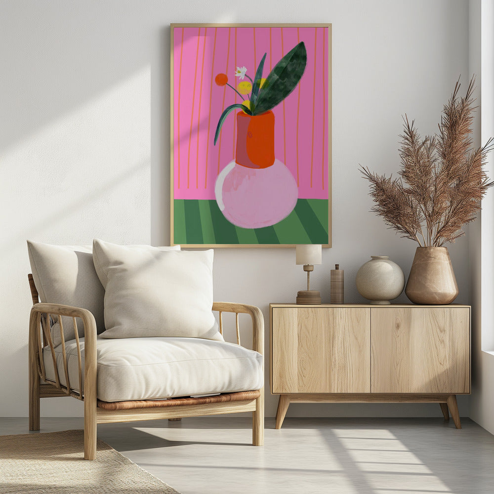 Levendige vaasdisplay | Poster