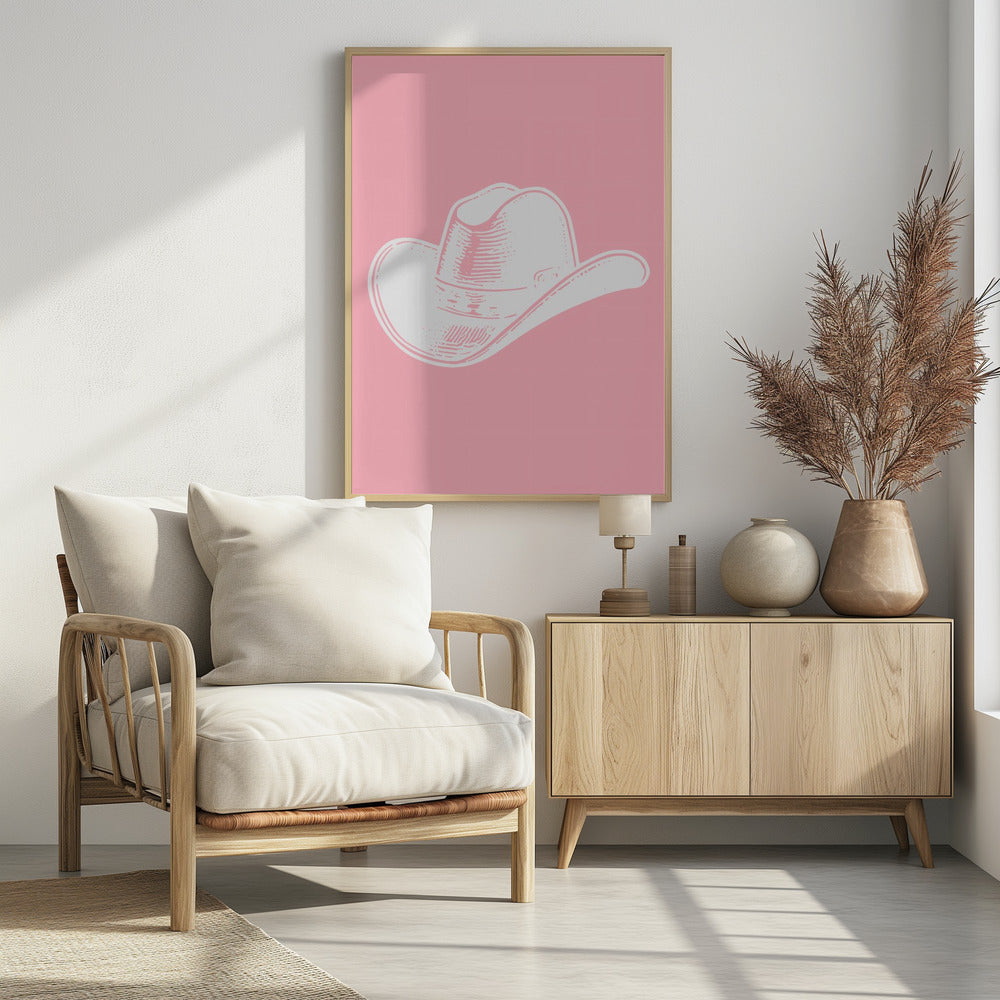 Roze cowboyhoed | Poster