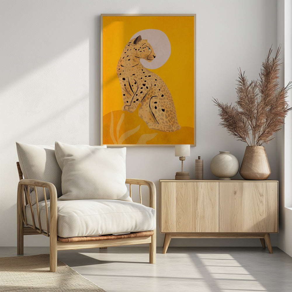 Gouden sierlijke cheetah | Poster