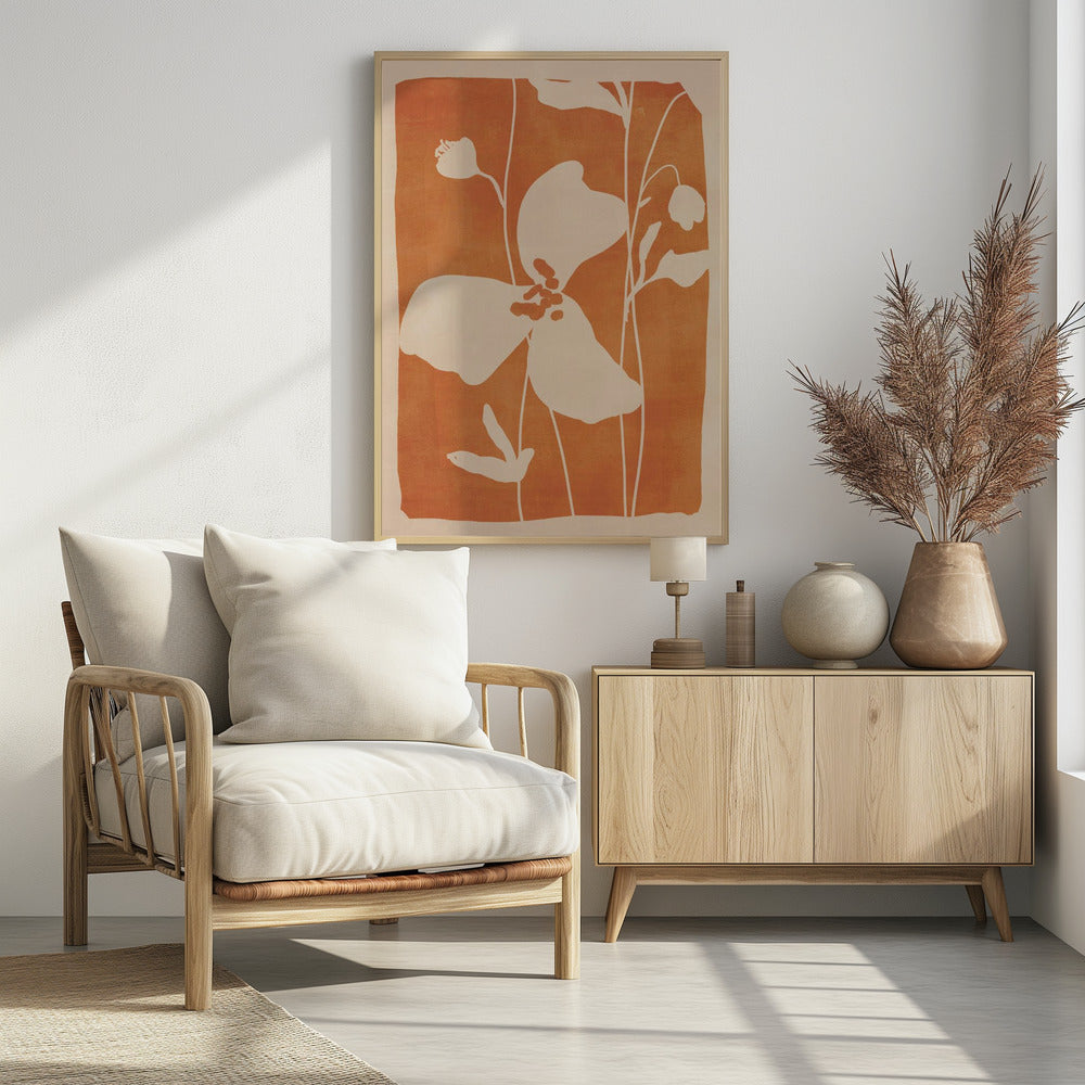 Abstracte minimale bloemen | Poster