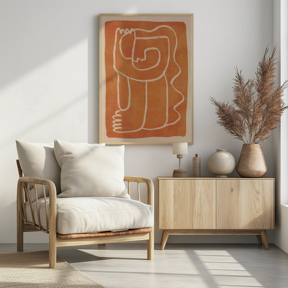 Abstracte lijnkunstfiguur | Poster