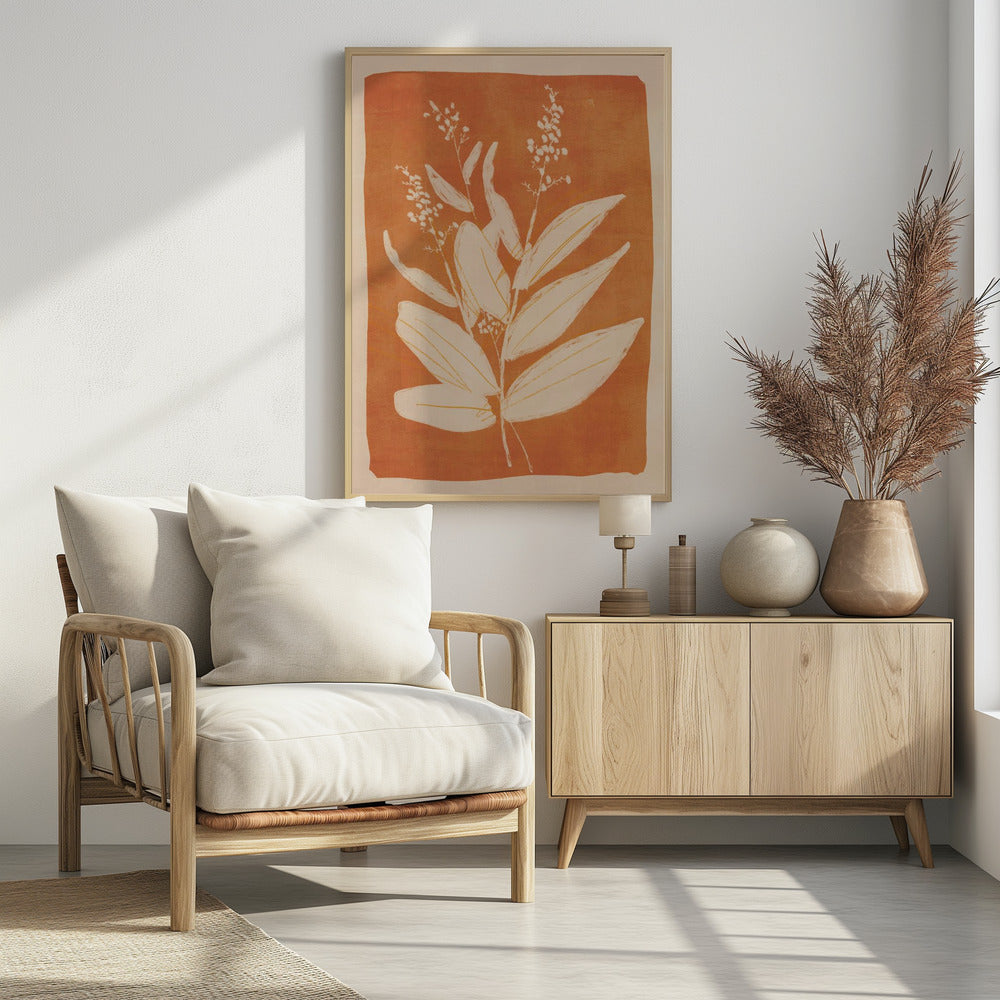 Kleurrijke minimalistische plant | Poster