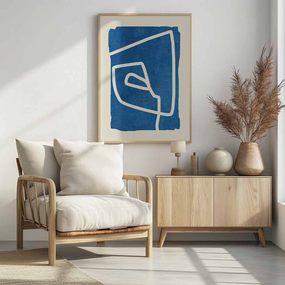 Blauwe Spiraaldans | Poster