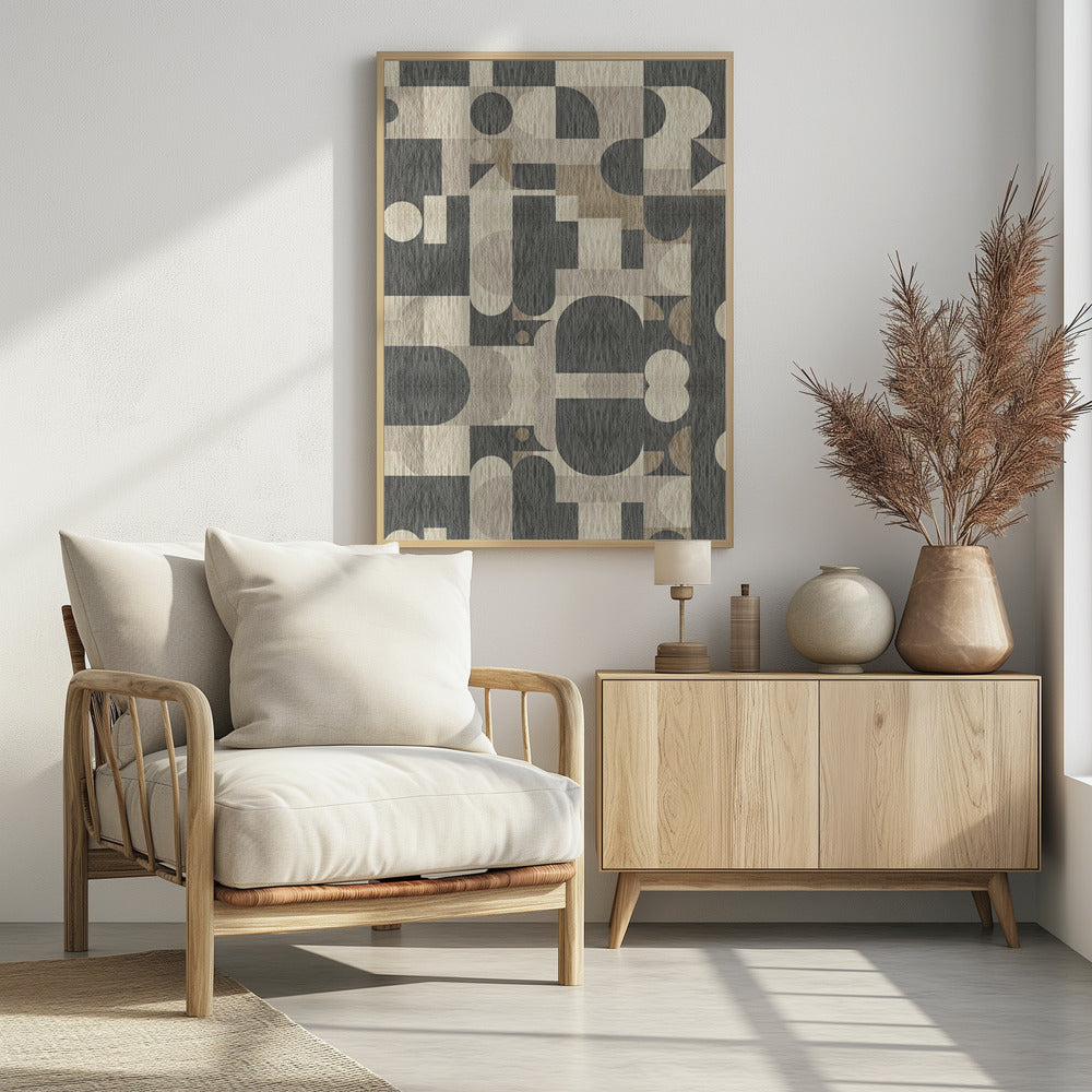 Geometrisch patroon met verschillende vormen | Poster