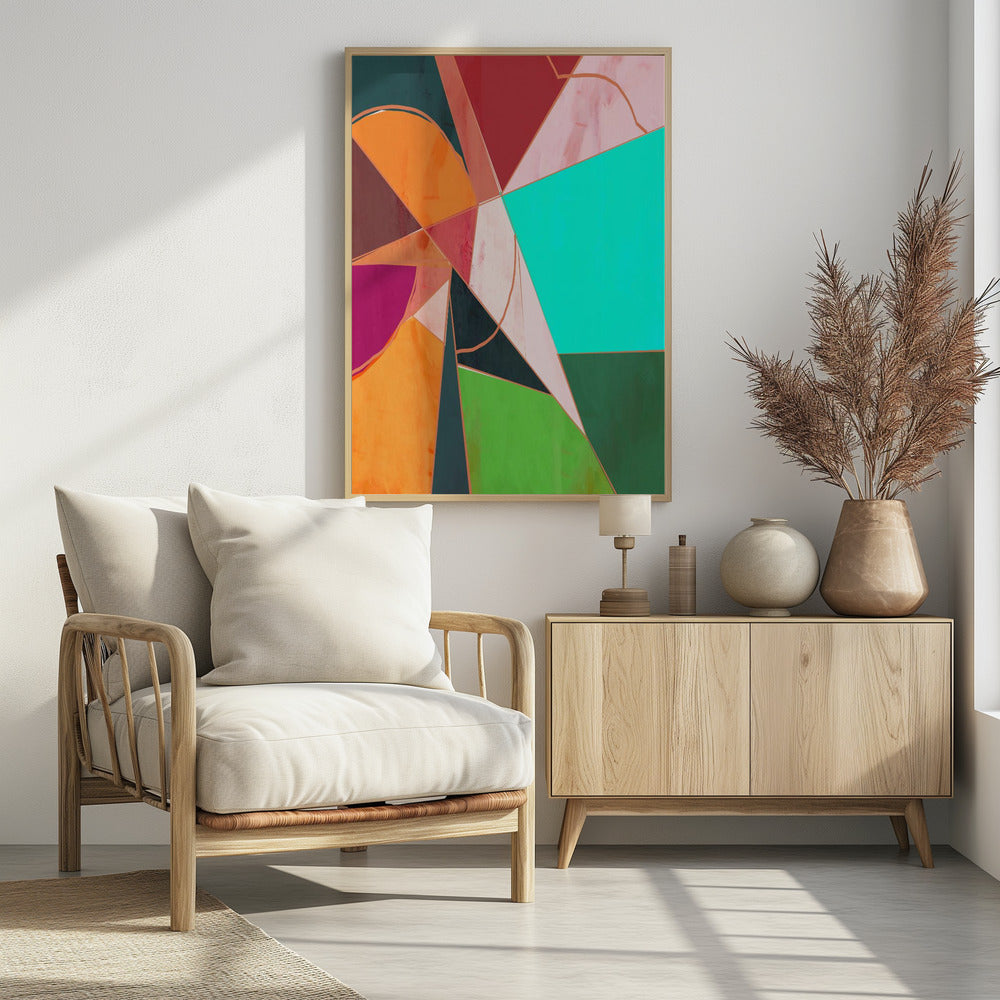 Kleurrijke geometrie abstract | Poster