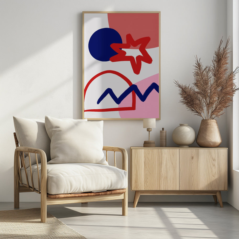 Gedurfde geometrische vormen | Poster