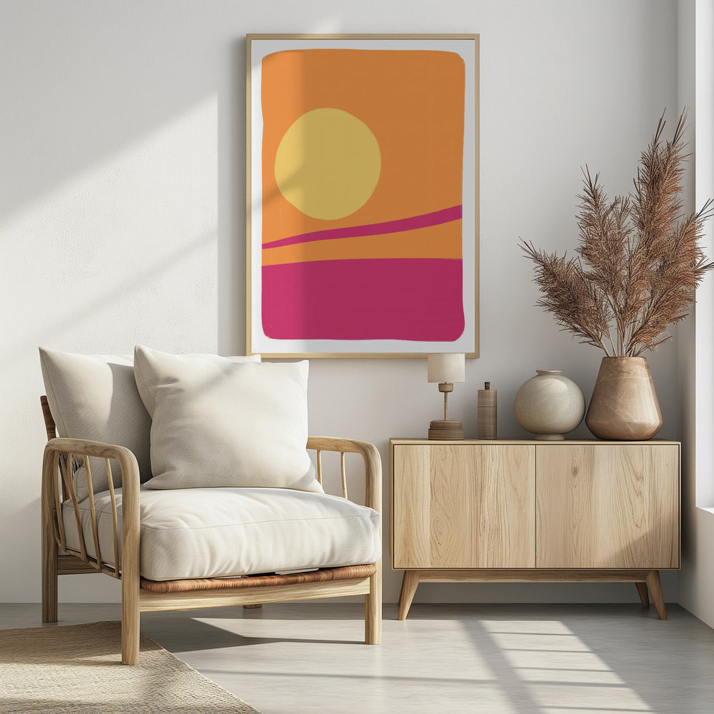 Levendige zonsonderganggloed | Poster