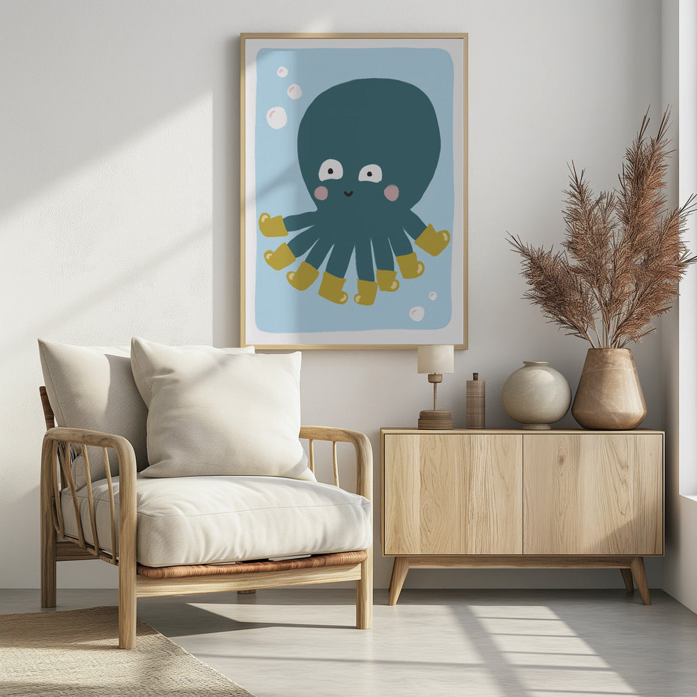 Plezier met gelaarsde octopus | Poster