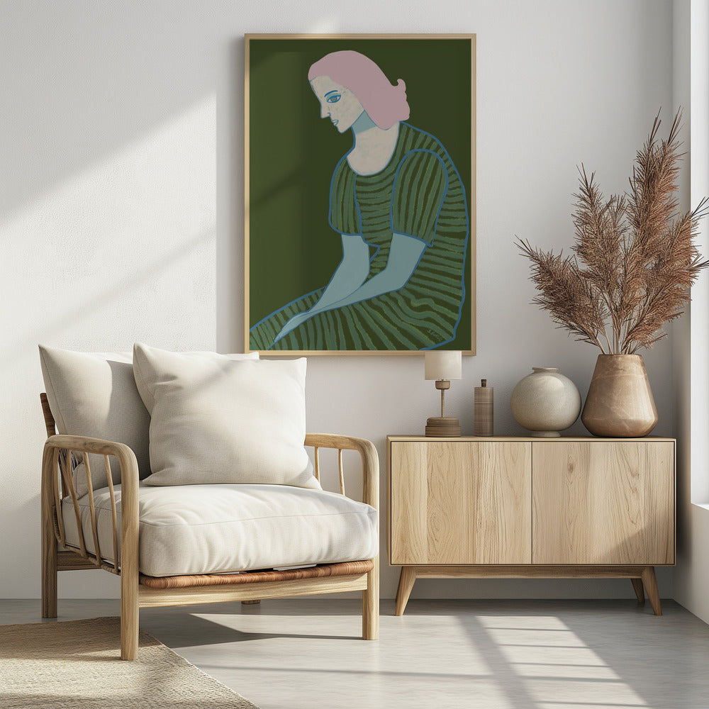 Zittende dame | Poster