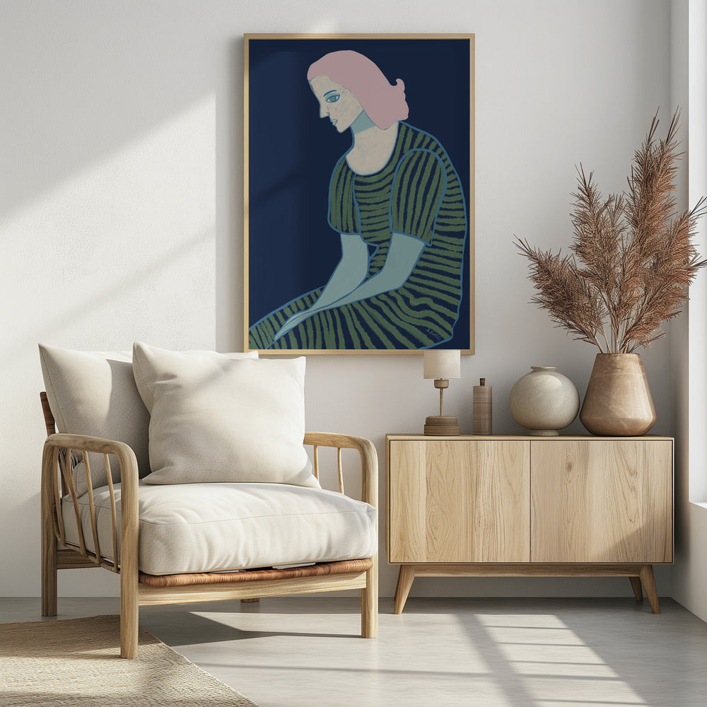 Zittende dame | Poster
