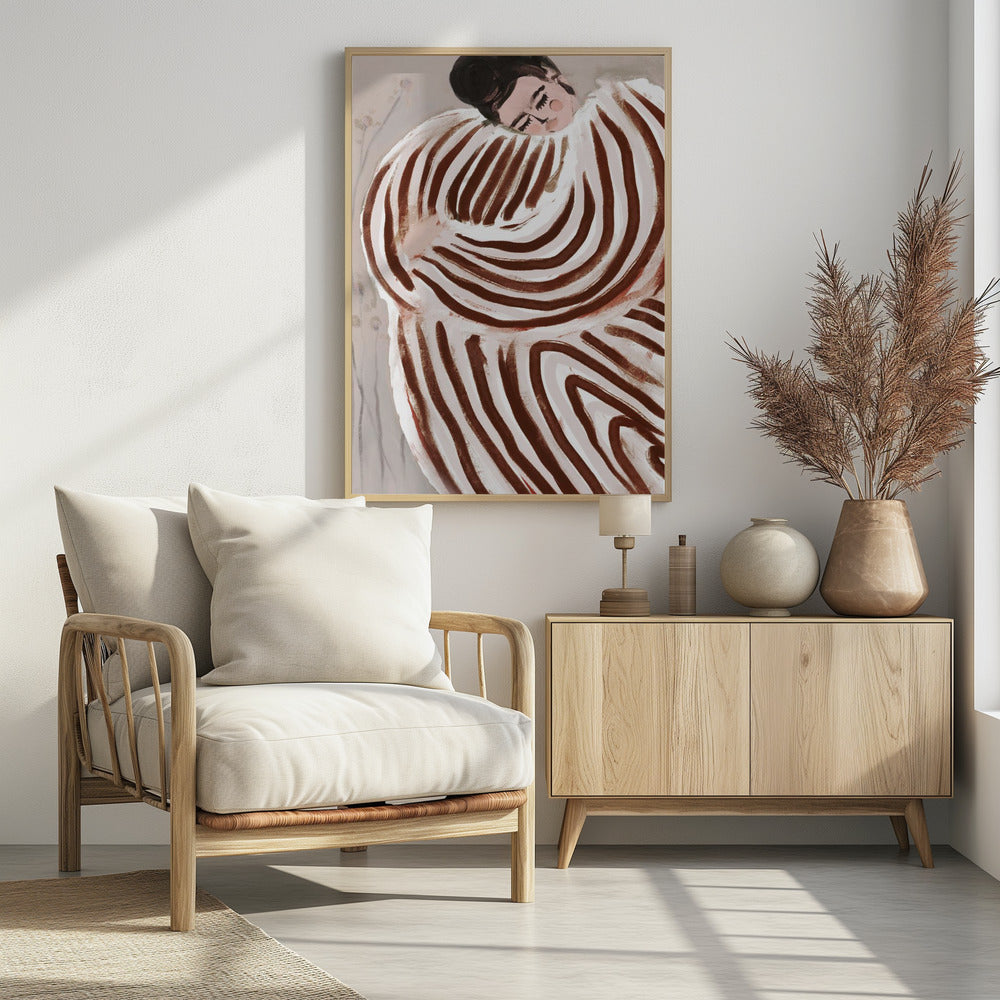Gestreepte Omhelzing | Poster