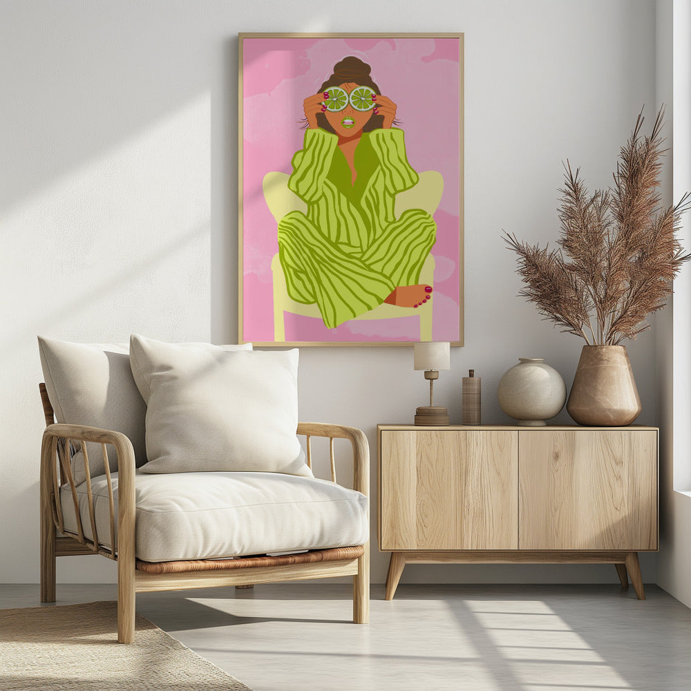 Bekijk de wereld door een limoen | Poster