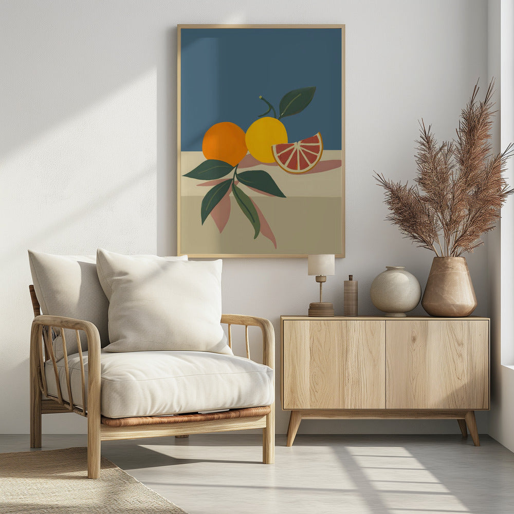 Orange and Yellow Citrus Fruits | Poster