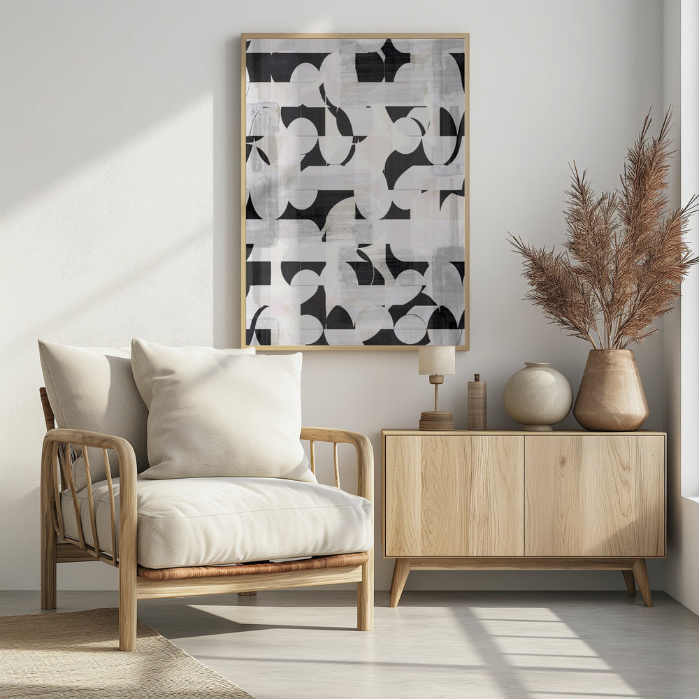 Geometrische vormen en monochrome tinten | Poster
