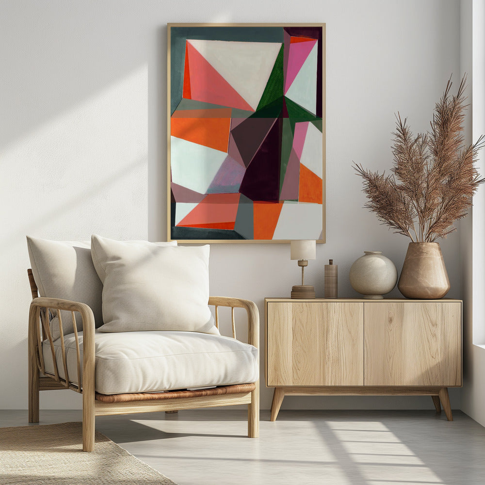 Geometrisch abstract in levendige tinten | Poster