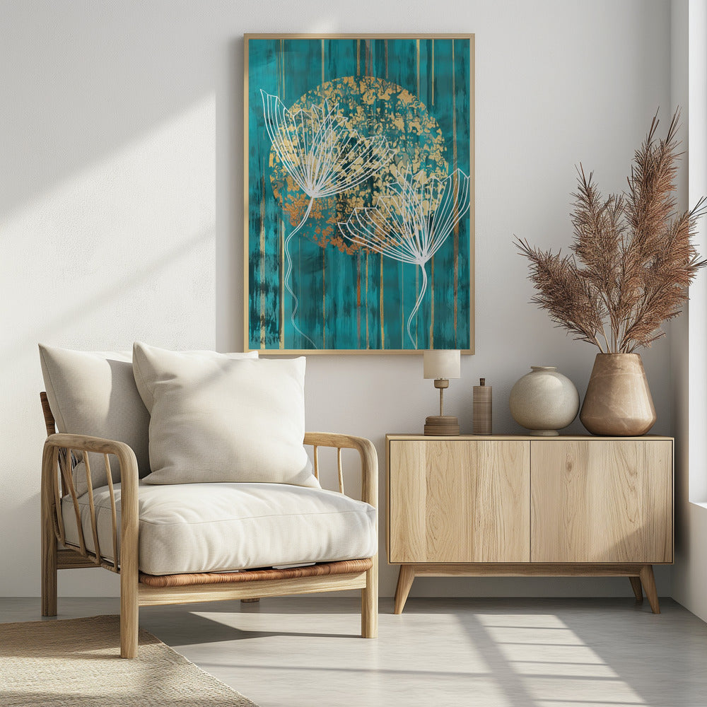 Abstracte botanische kunstprint | Poster