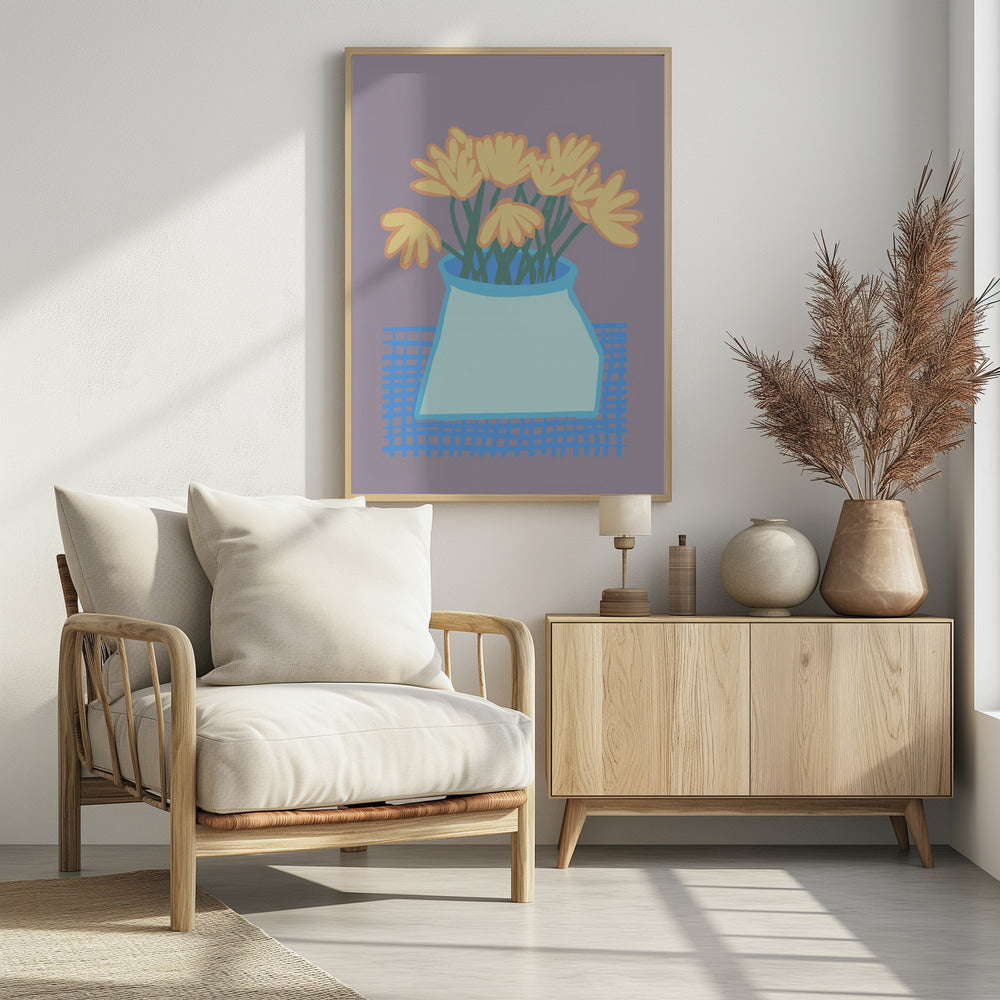 Madeliefjes in vaas | Poster