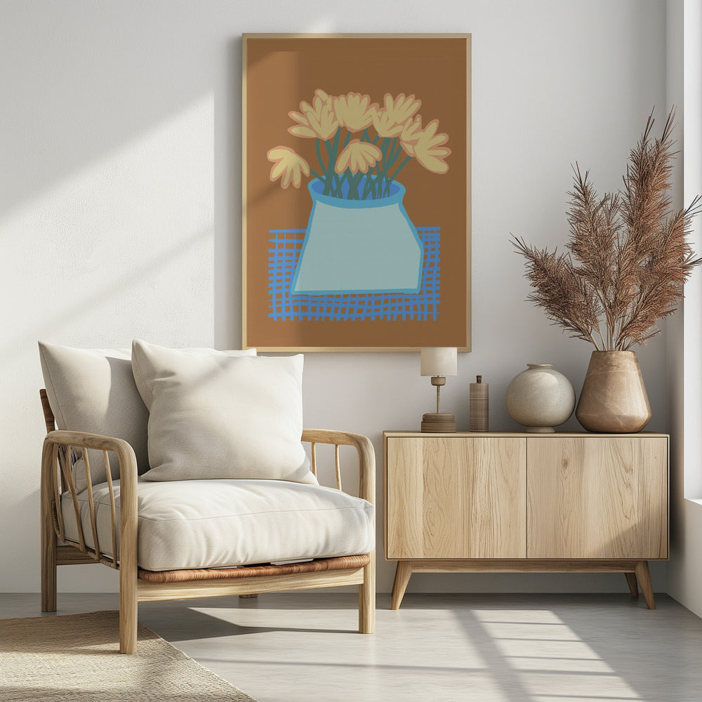 Madeliefjes in vaas | Poster