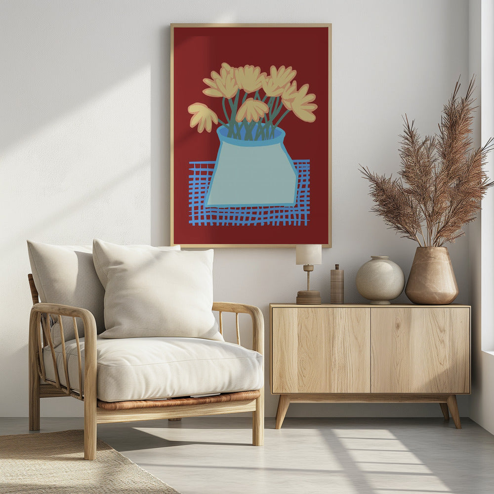Madeliefjes in vaas | Poster