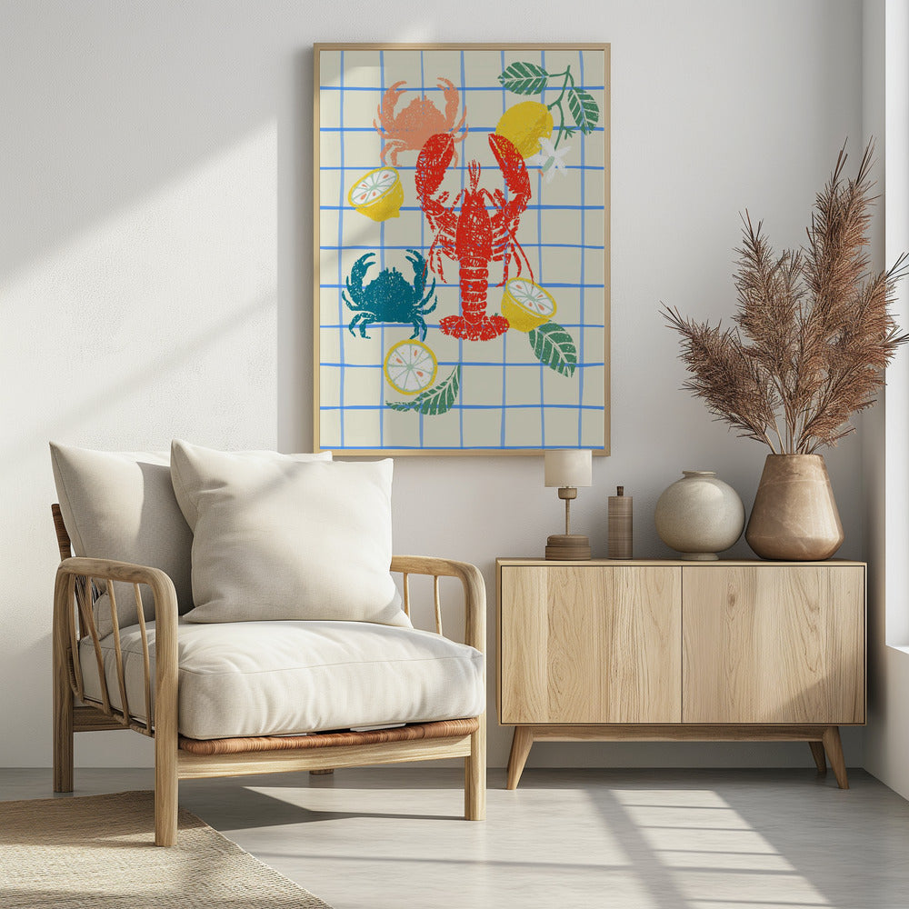 Kreeft en citroenen | Poster