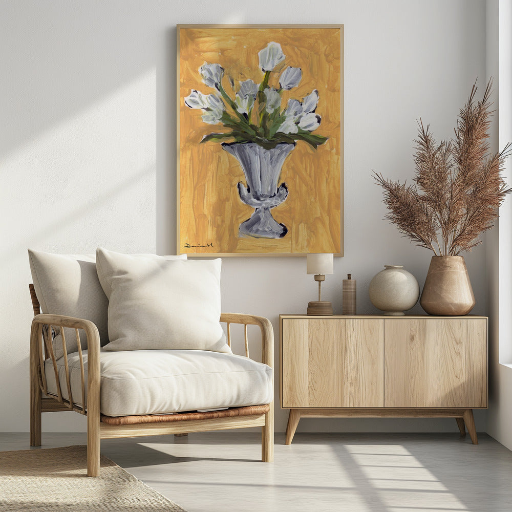 Witte Tulpen | Poster