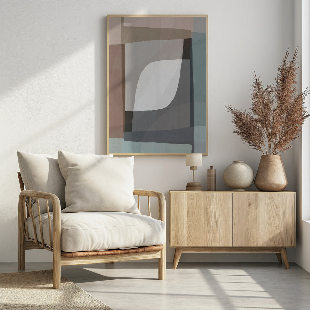 Geometrische vormen en gedempte aardtinten | Poster