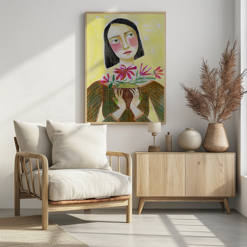 Plantenmoeder met groene vingers | Poster