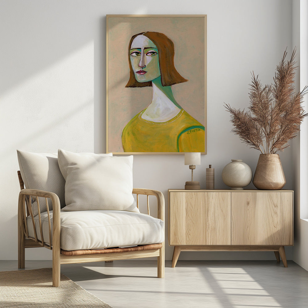 Brunette dame met de look | Poster