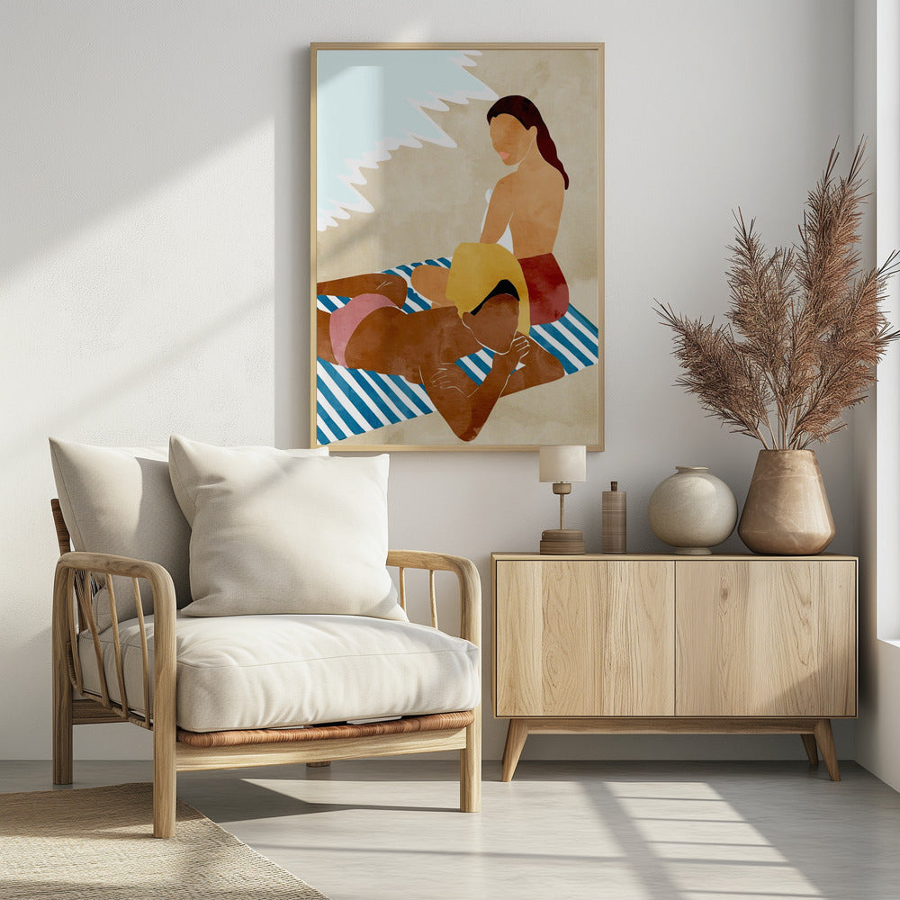 Minimalistisch strandtafereel | Poster