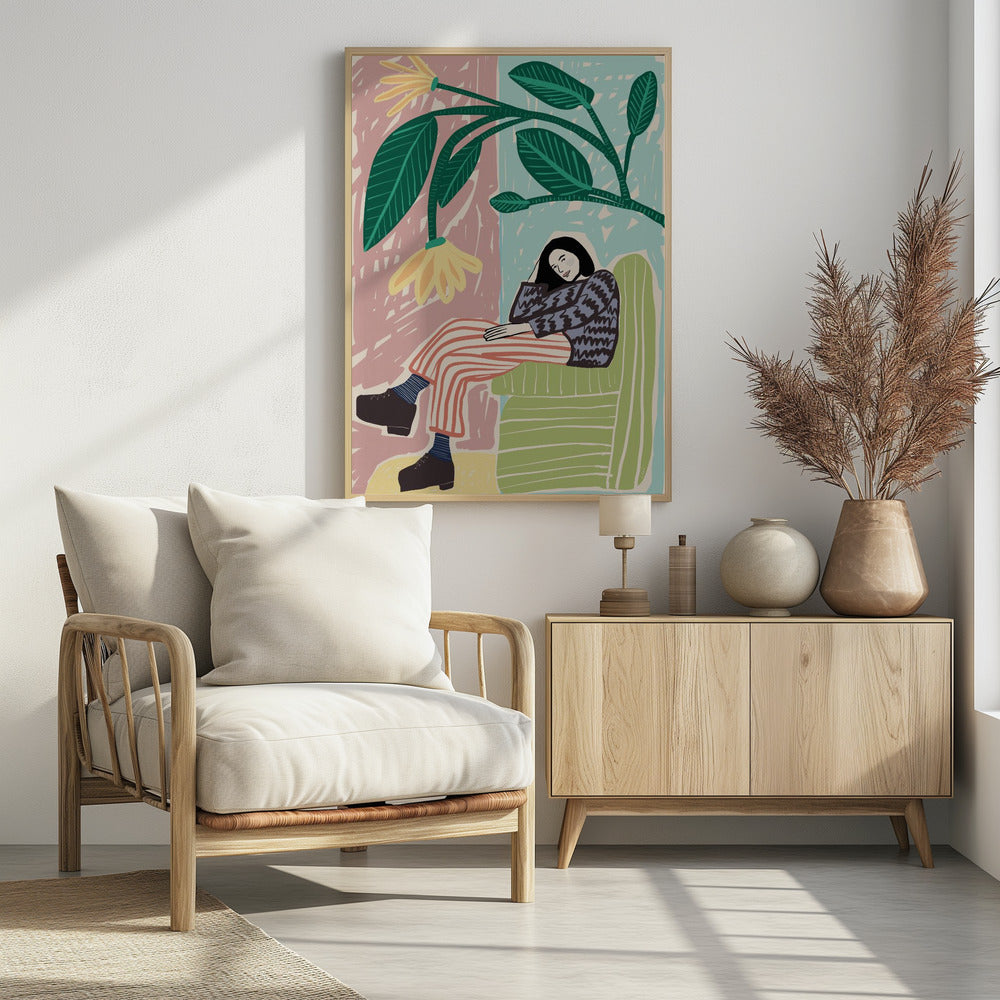 Woman resting | Poster