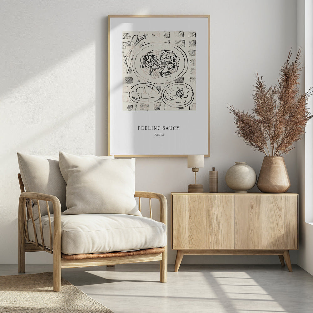Illustratie van een pastagerecht | Poster