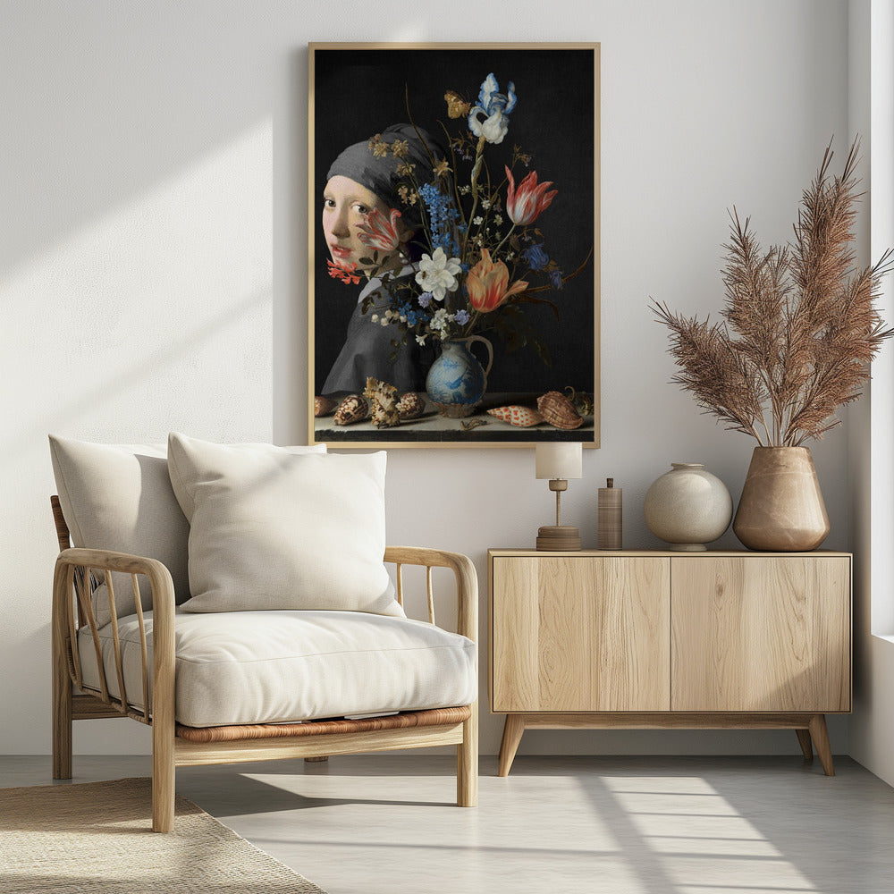 Meisje met de parel - Achter een Wan Li-vaas editie | Poster
