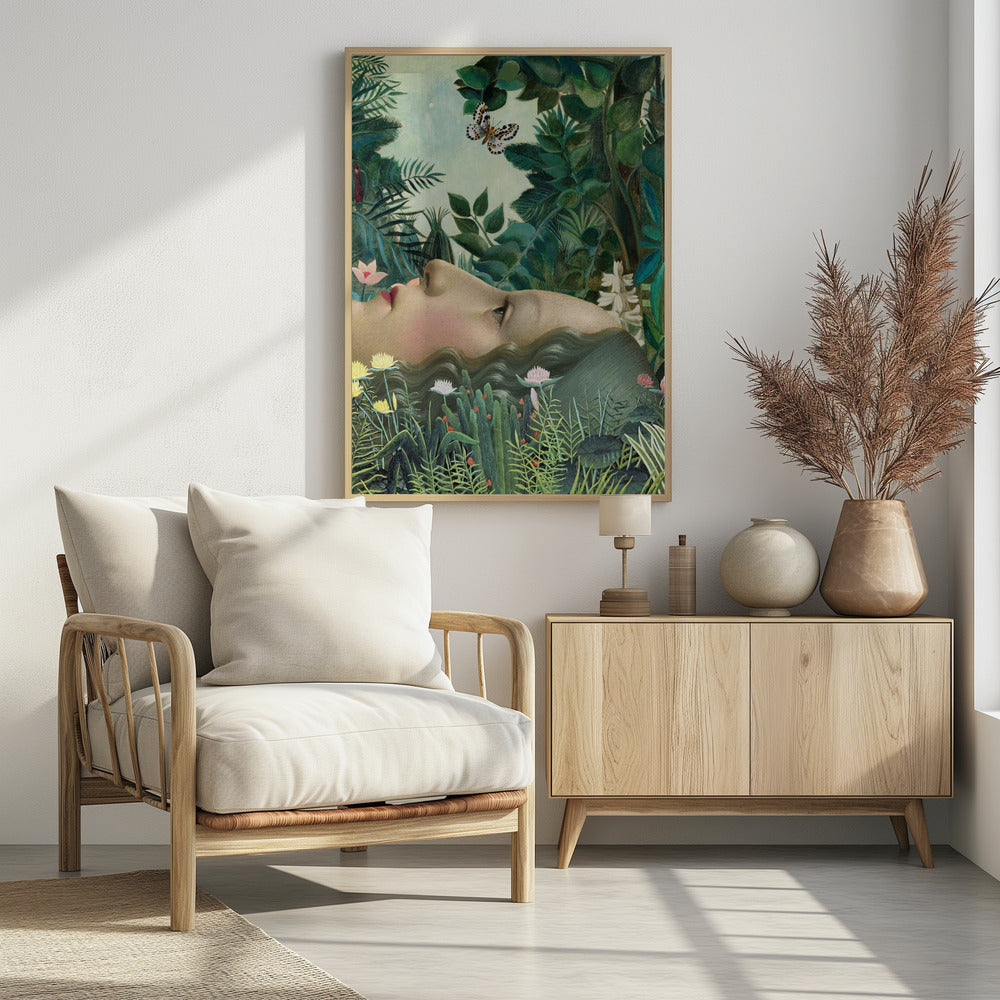 Giovanna in tropische tuin | Poster