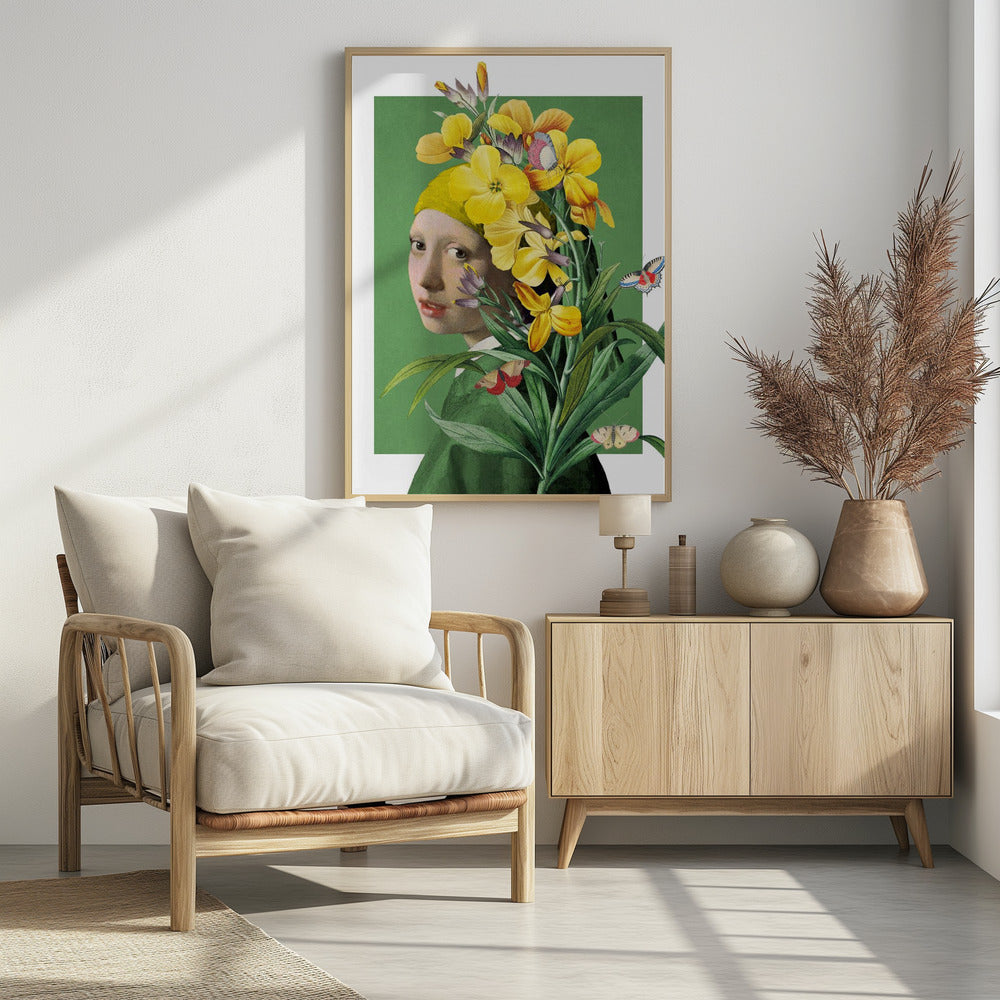 Meisje met de parel, de lente-editie | Poster