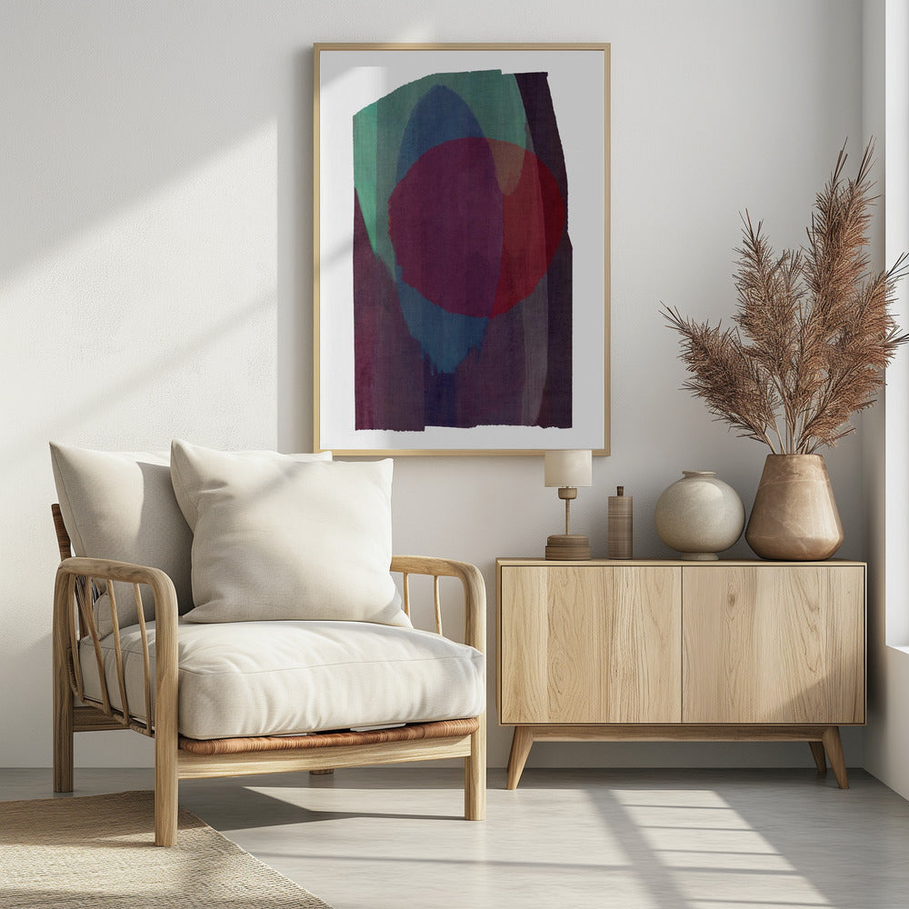 Geometrische vormen in rijke tinten | Poster