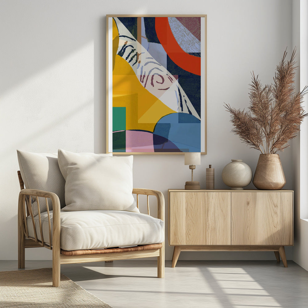 Levendige compositie van geometrische vormen | Poster