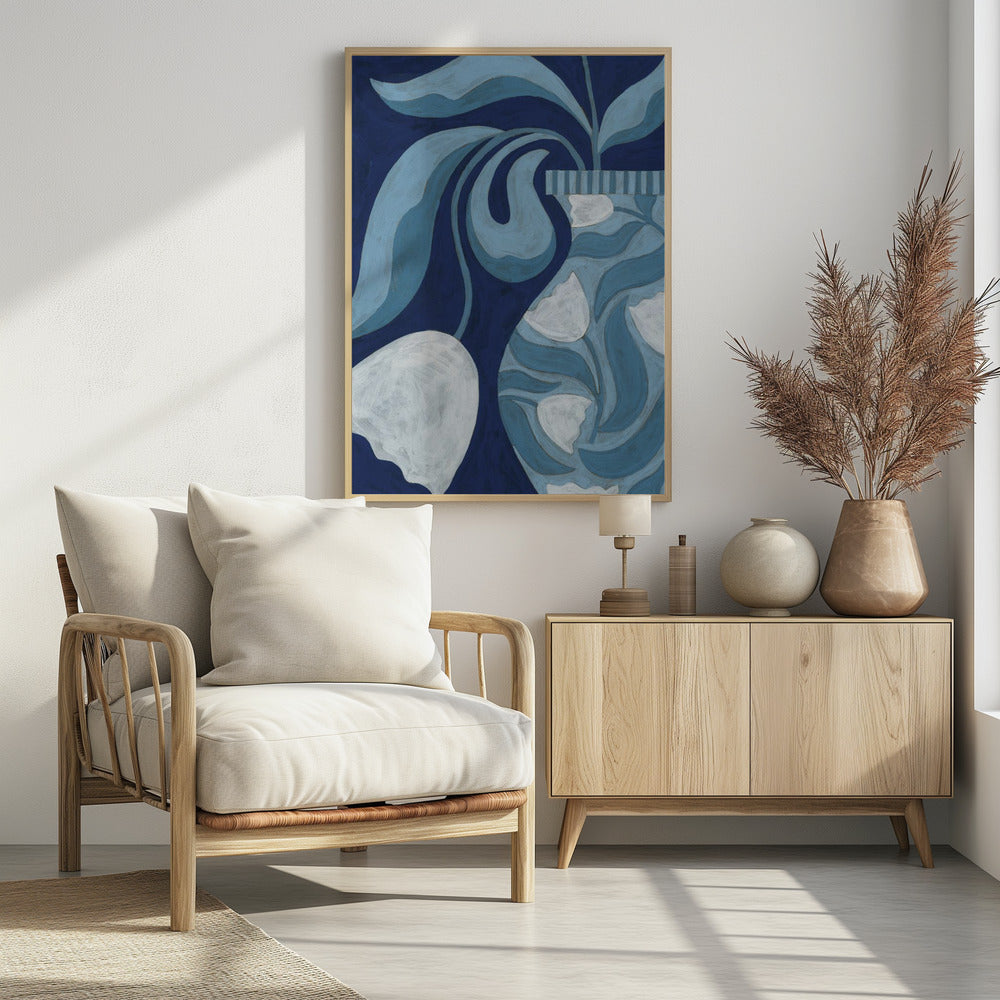 Stilleven met witte tulp | Poster