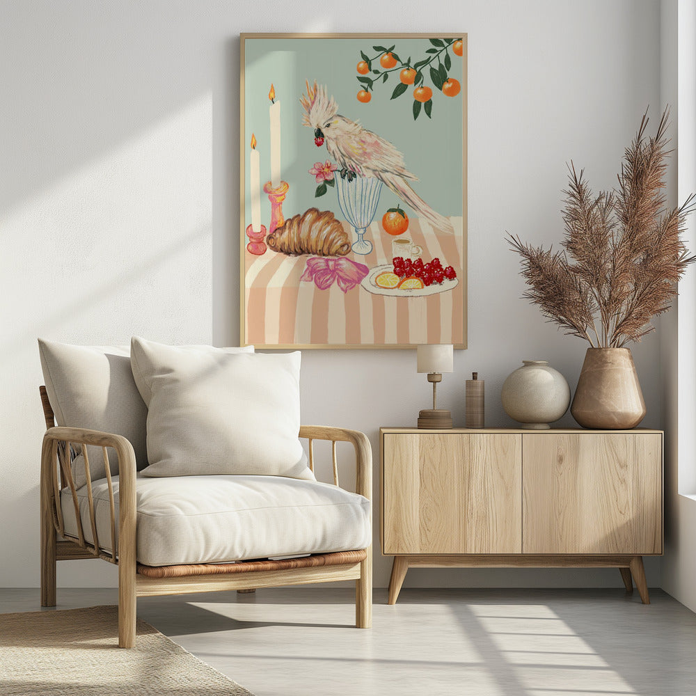 Ontbijt met vogel | Poster