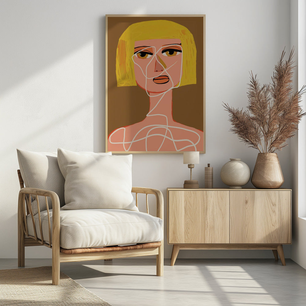 Vastgebonden vrouw Verstrikt | Poster