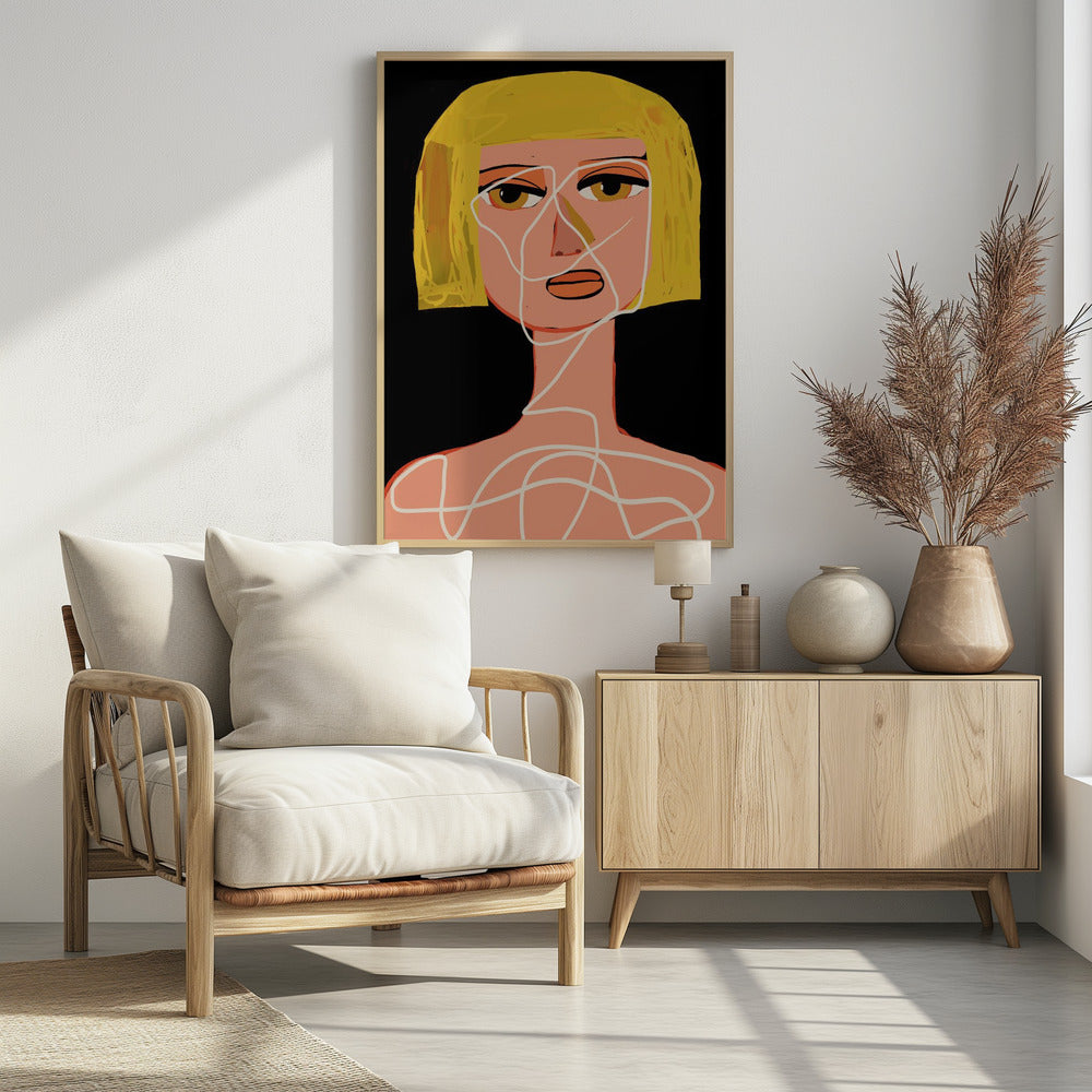 Vastgebonden vrouw Verstrikt | Poster