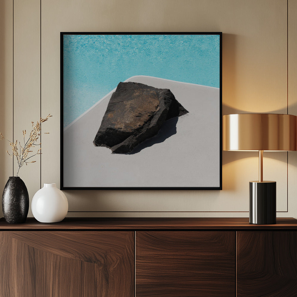 Rock bij het zwembad | Poster