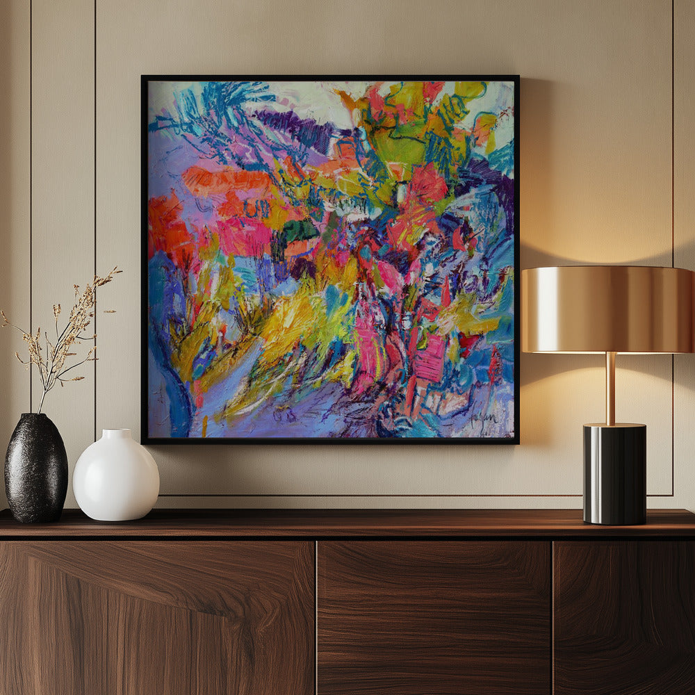 Expressionistisch kleurrijk abstract | Poster