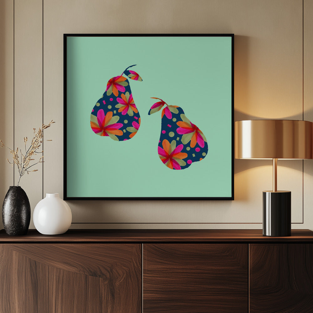 Peren in patroon kunstdruk | Poster